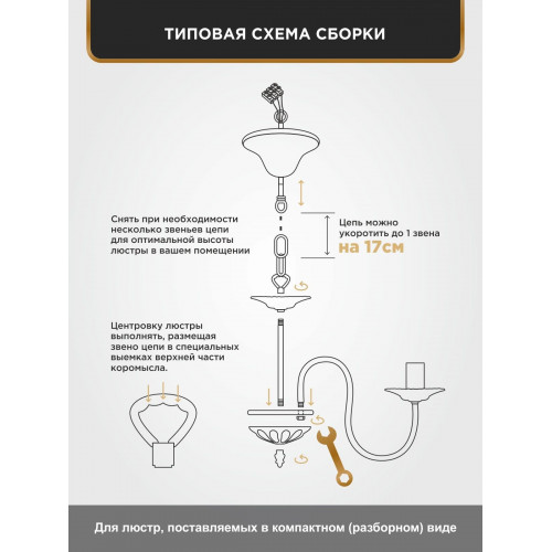 Люстра подвесная 5 ламп хрусталь Аврора S1195-5